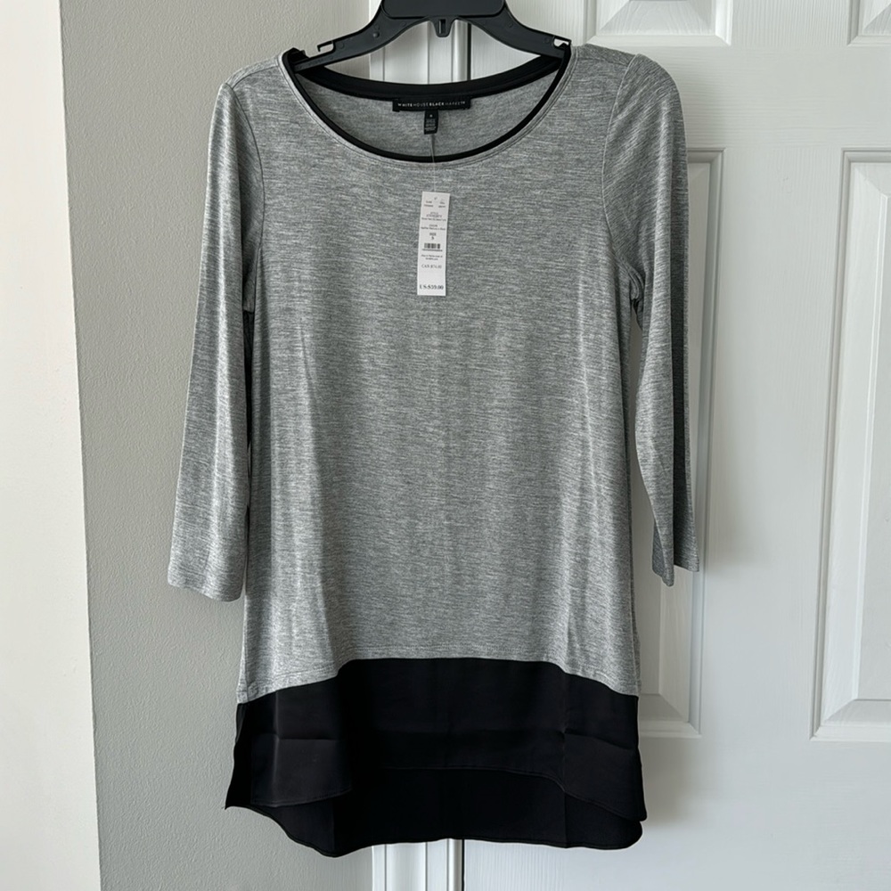 Brand new, White House Black Market 3/4 length sleeve tunic. Size S